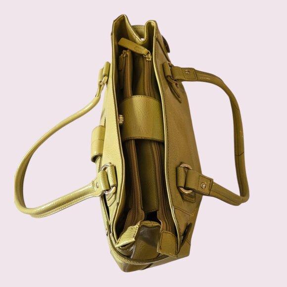 🫶 Liz Claiborne Structured Tote – Olive Green - Picture 3 of 5